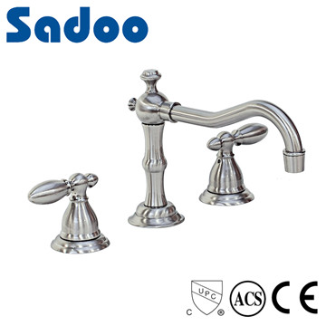 CUPC Basin faucet with lift rod pop up drain