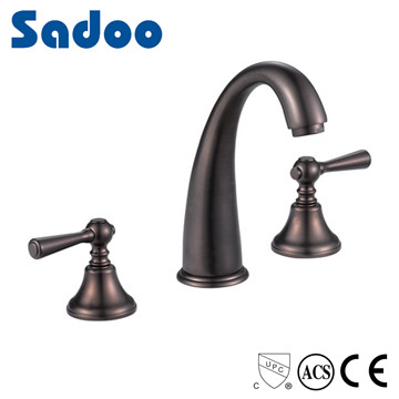 ORB Dual Handle Deck Mounte Brass Basin Faucet