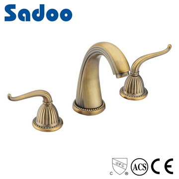 Dual Handle Bronze Basin Faucet