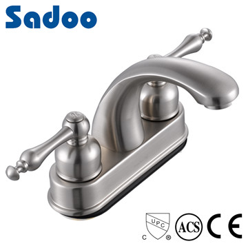CUPC Dual Handle Basin Mounted Basin Faucet